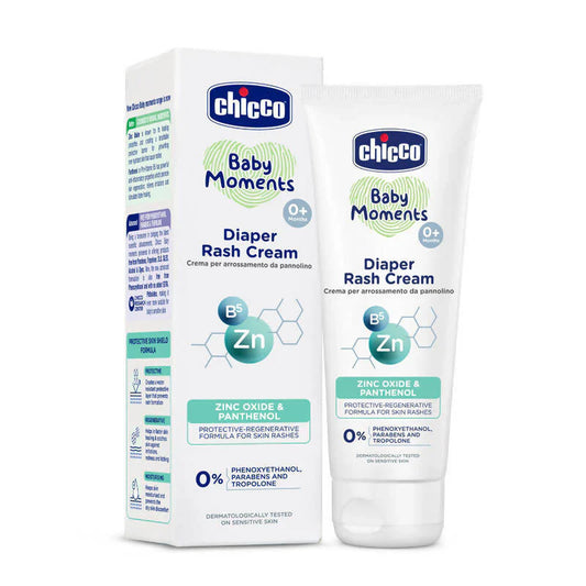Chicco Baby Moments Diaper Rash Cream: The Ultimate Triple-Action Protective-Regenerative-Moisturizing Cream with 10% Zinc Oxide & Panthenol (Pro-Vitamin B5) to Prevent, Soothe & Heal Diaper Rash, Nappy Rash, Redness, Irritation, Itching