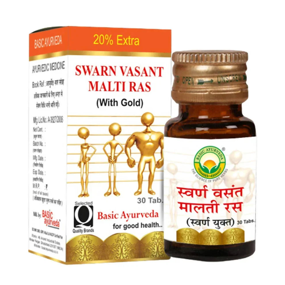 Basic Ayurveda Swarn Vasant Malti Ras With Gold: A Traditional Ayurvedic Formulation