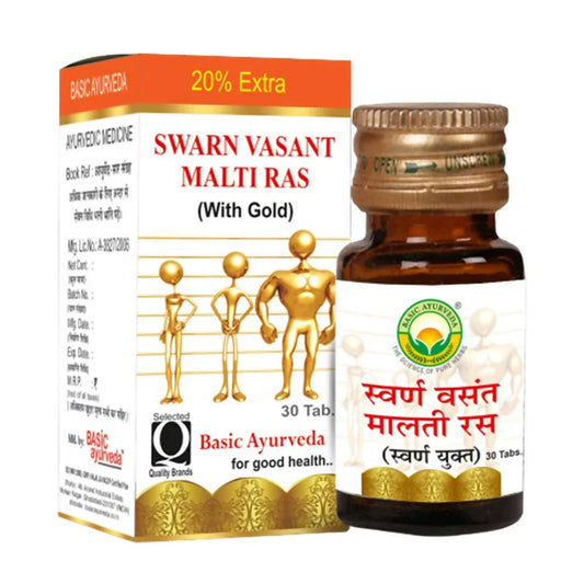 Basic Ayurveda Swarn Vasant Malti Ras With Gold: A Traditional Ayurvedic Formulation