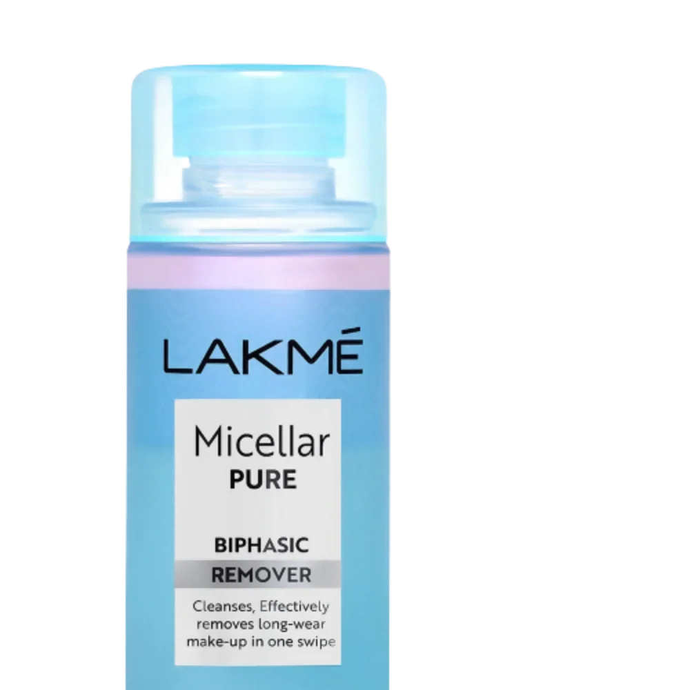 Lakmé Micellar Water Bi-Phasic Makeup Remover: Effortless Makeup Removal for Clean, Refreshed Skin