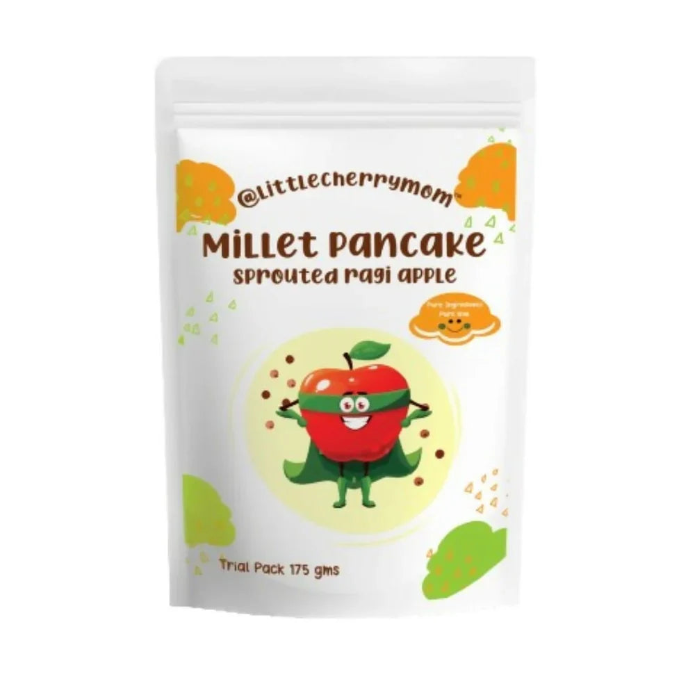 Littlecherrymom Sprouted Ragi Apple Pancake Mix: A Tasty Millet Breakfast for Kids