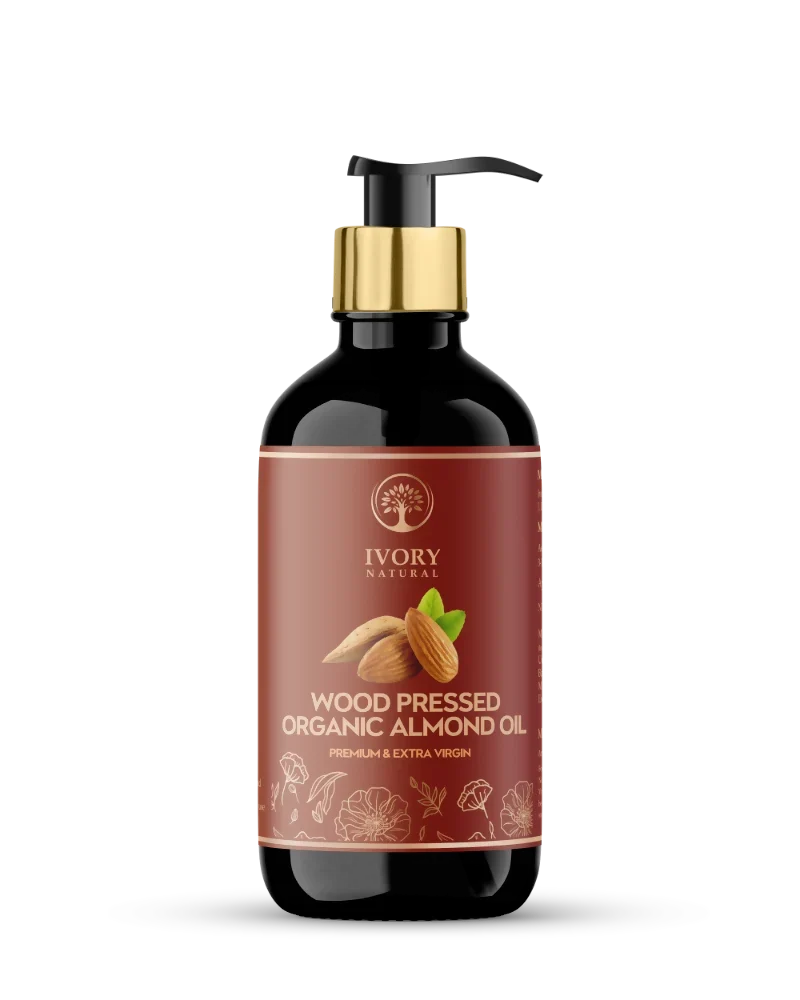Ivory Natural Wood Pressed Organic Almond Oil – Premium Badam Oil for Skin & Hair Wellness