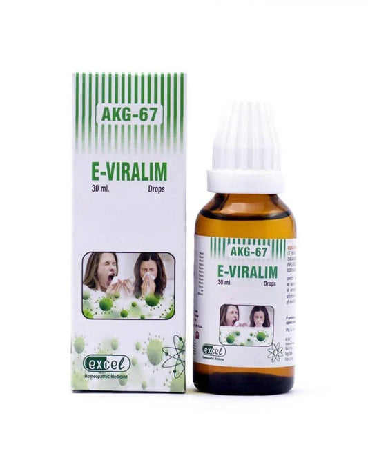 Excel Pharma E-Viralim Drops: Homeopathic Support for Flu-Like Symptoms