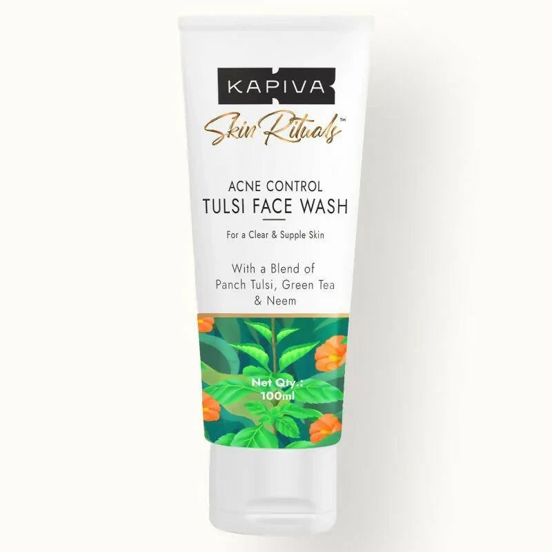 Kapiva Ayurveda Skin Rituals Acne Control Tulsi Face Wash – Clear, Fresh & Healthy-Looking Skin Naturally
