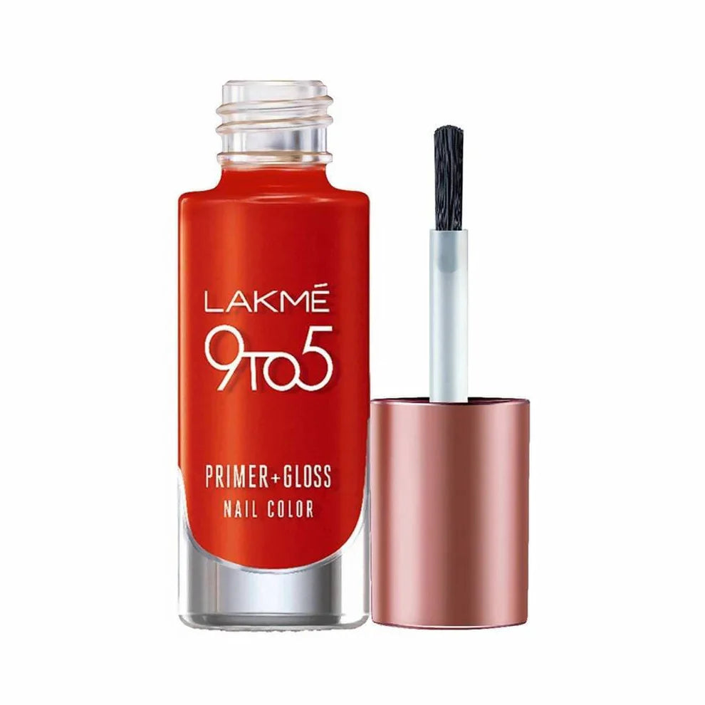 Cherry Red Nail Polish That Lasts All Day: Lakme 9 to 5 Primer Gloss Review