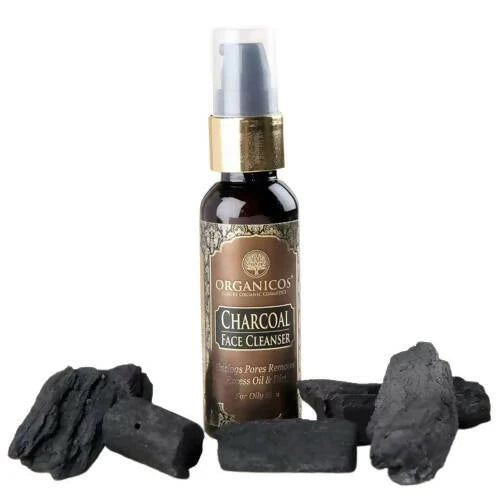 Organicos Charcoal Face Cleanser – Deep Cleansing Activated Charcoal Face Wash for Fresh & Healthy-Looking Skin