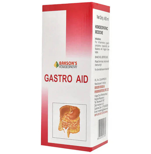 Bakson's Gastro Aid Syrup Sugar Free: Five Homeopathic Remedies for the Indian Digestive System's Most Familiar Complaints — Hyperacidity, Dyspepsia, Nausea, and the Aftermath of a Proper Indian Meal