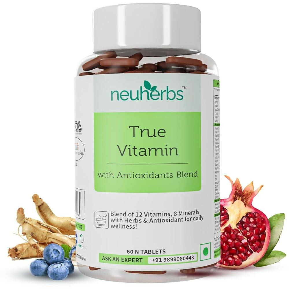 Neuherbs True Vitamin Tablets: Daily Multivitamin Support with Pomegranate