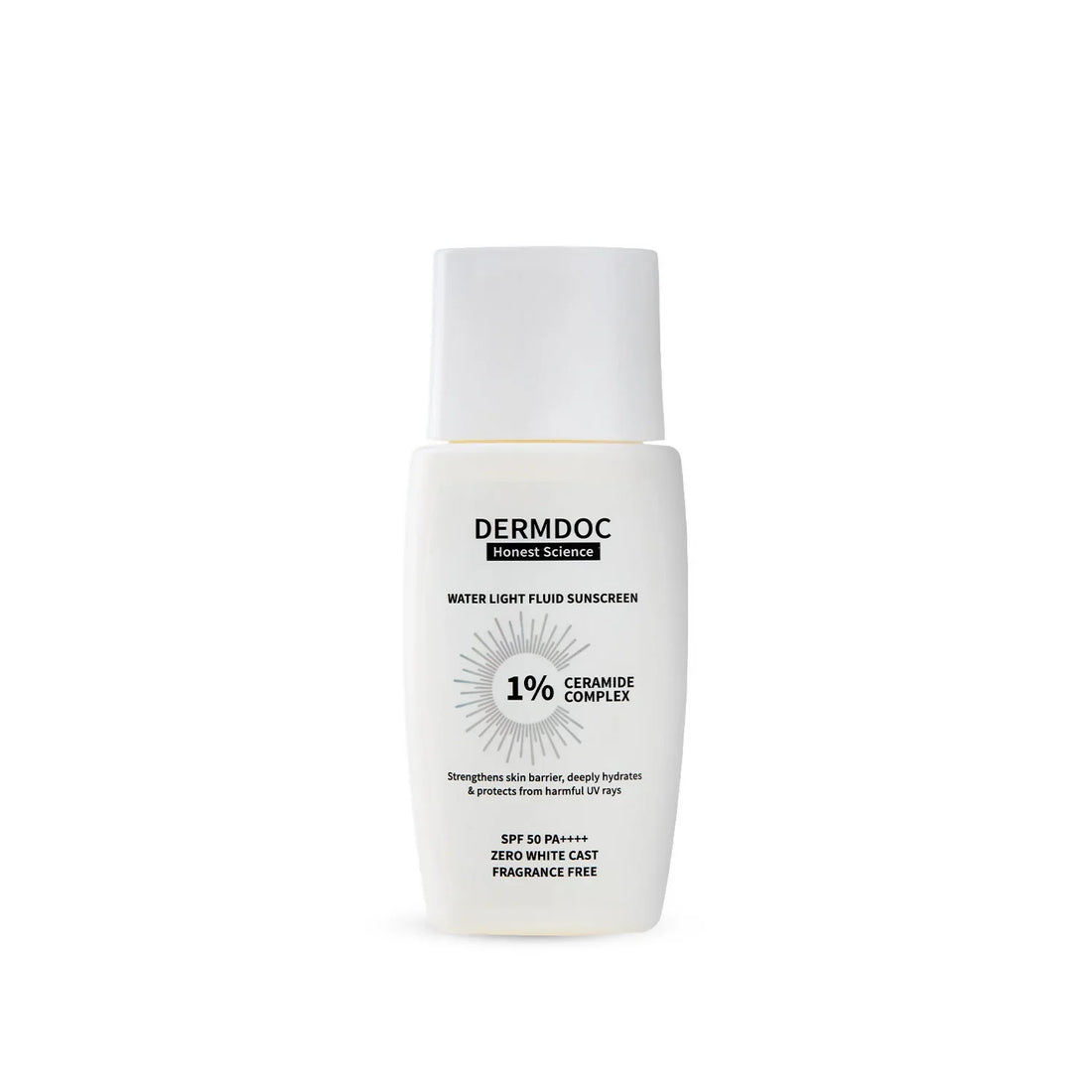 Dermdoc 1% Ceramide Complex Water Light Fluid Sunscreen SPF 50 PA++++: Lightweight Daily Sun Protection