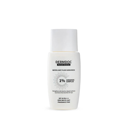 Dermdoc 1% Ceramide Complex Water Light Fluid Sunscreen SPF 50 PA++++: Lightweight Daily Sun Protection