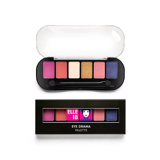 ELLE 18 Eye Drama Palette 03 Cheeky: 6 Shades for Everyday & Glam Eye Makeup