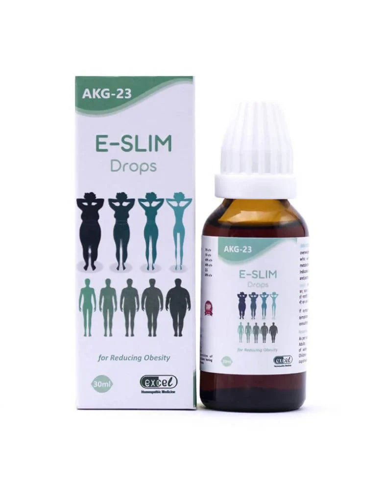 Excel Pharma E-Slim Drops (AKG-23): The Homeopathic Metabolic Support Formula with Fucus Vesiculosus and Phytolacca Berry