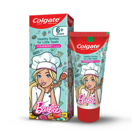 Colgate Barbie Kids Toothpaste - Make Brushing Exciting & Protect Your Daughter's Teeth with Colgate Kids Barbie Anticavity Toothpaste Strawberry Flavor 80g