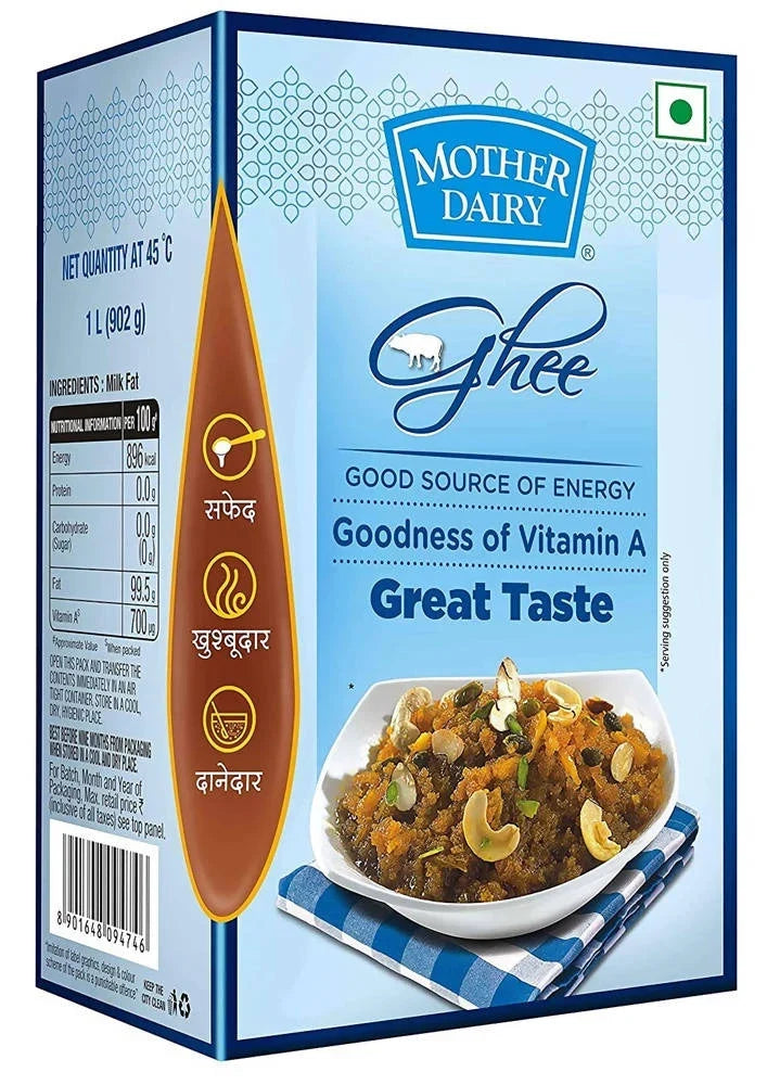 Mother Dairy Ghee – Pure & Aromatic Ghee for Everyday Cooking