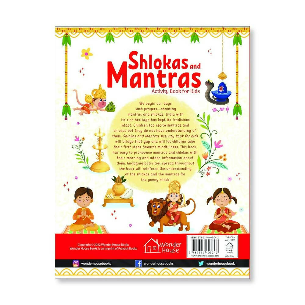 Shlokas And Mantras - Activity Book For Kids - Swadesiicart