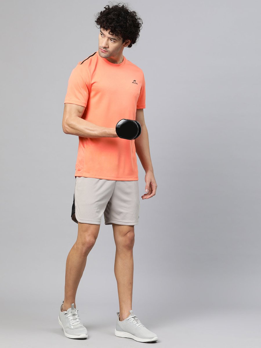Alcis Men Brand Logo Printed Anti Static Slim Fit T-shirt | Swadesiicart