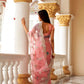 Tikhi Imli Floral Beads and Stones Organza Heavy Work Saree | Swadesiicart