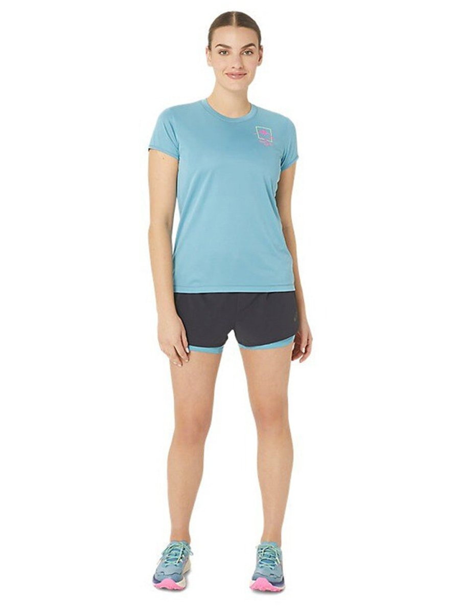 ASICS Fujitrail Logo SS Round Neck T-Shirt | Swadesiicart