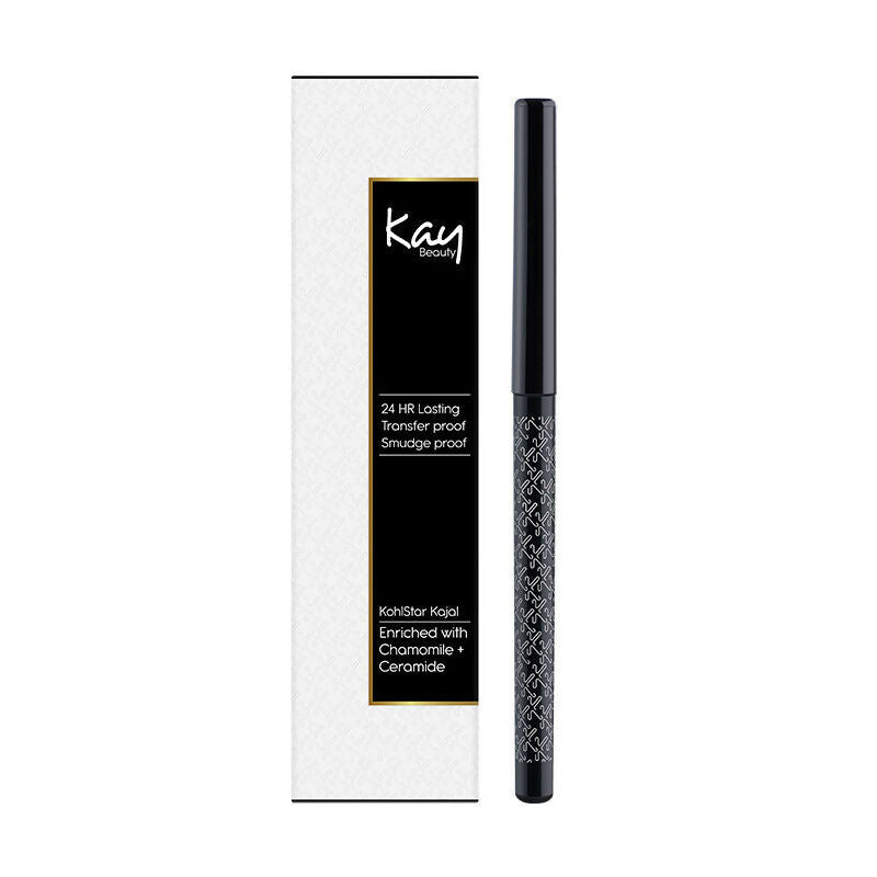 Kay Beauty Waterproof 24 Hour Kajal - Spade Black | Swadesiicart