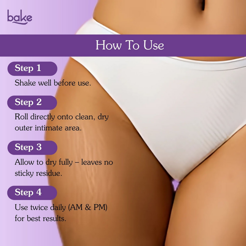 Bake IntiErase™ Intimate Brightening Roll On Serum | Swadesiicart