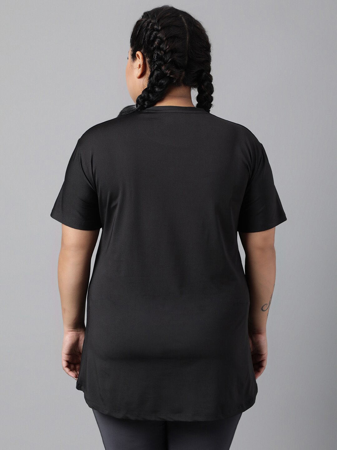 MKH Plus Size Relaxed Fit Typography Printed Dri-Fit Sports T-shirt - Swadesiicart