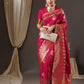 Anouk Floral Woven Design Zari Silk Blend Banarasi Saree | Swadesiicart