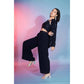 Navy Georgette Sequence With Thread Designer Co-Ord Set - Flory - Swadesiicart
