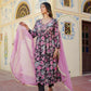 Vaasva Women Rani Muslin Embroidered Kurta, Pant & Dupatta Set | Swadesiicart