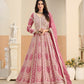 Anaita Pink Heavy Embroidered Faux Georgette Anarkali Suit With Salwar