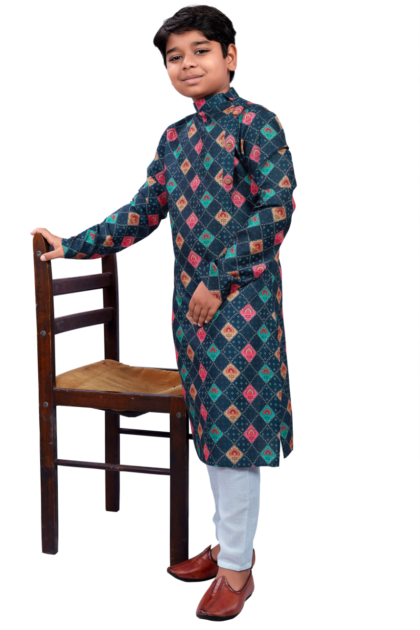 DEIANA'S Casual Designer Kurta Pyjama Set For Boys And kids (Multicolor) | Swadesiicart