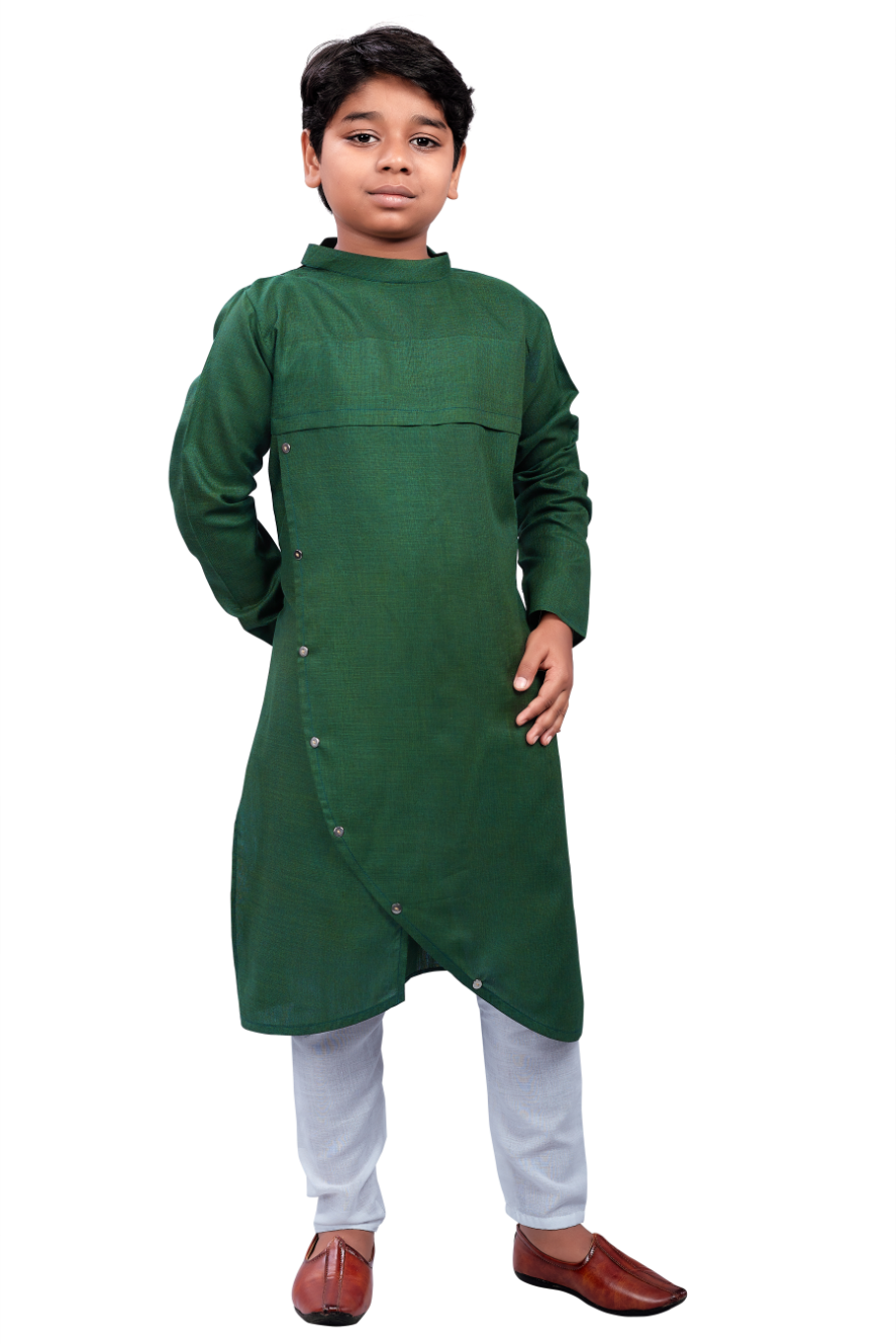 DEIANA'S Casual Designer Kurta Pyjama Set For Boys And kids (Green) | Swadesiicart
