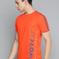 Alcis Men Typography Printed Dry Tech Slim Fit T-shirt