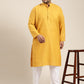 Sojanya Plus Size Men Mustard Yellow Pure Cotton Kurta | Swadesiicart