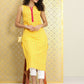 Ode by House of Pataudi Women Yellow Ethnic Motifs Printed Rozana Straight Kurta - Swadesiicart