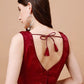 Tikhi Imli V-Neck Organza Saree Blouse | Swadesiicart