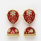 Maroon Jhumka Earrings for Womens for Ethnic Party by House of Ree | Swadesiicart