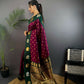 Joban Fashion Dark Green Butti Banarasi Silk Sarees | Swadesiicart
