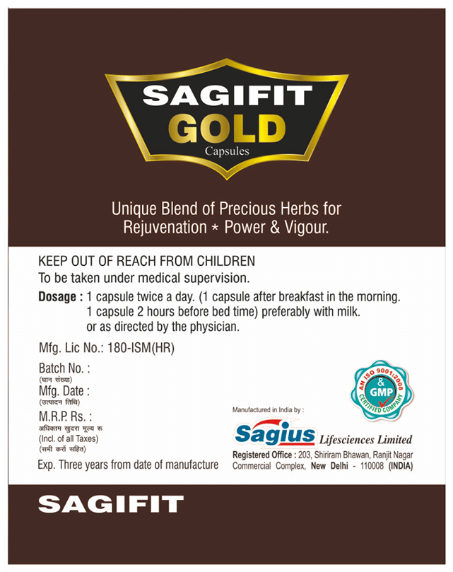 Sagius Sagifit Gold Capsule | Swadesiicart