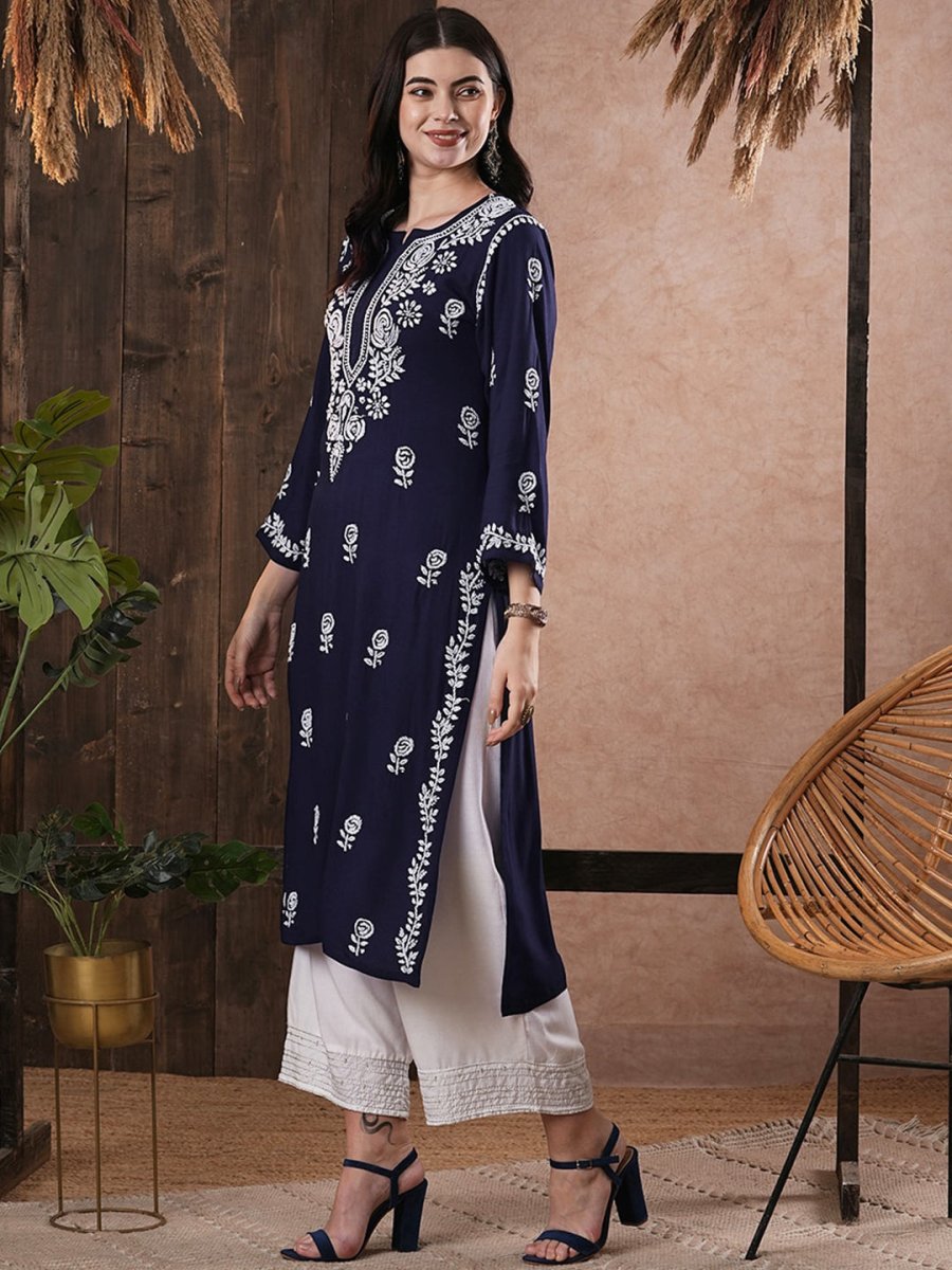 ADA Women Ethnic Motifs Printed Thread Work Kurta