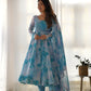 Joban Fashion Sky Kurta Set Organza Sequin Embroidery Work - Swadesiicart