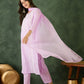 The52 Purple Women's Gorgeous Cotton Blend Fabric Thread Work Straight Kurta, Pant and Dupatta Set - Swadesiicart