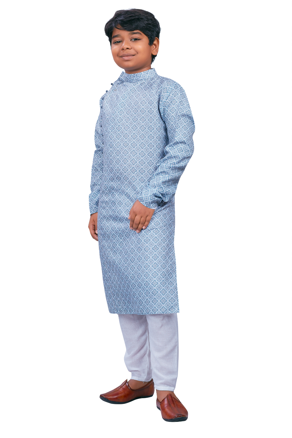 DEIANA'S Casual Designer Kurta Pyjama Set For Boys And kids (Sky Blue Blue) | Swadesiicart