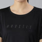 MKH Women Black Typography Printed Dri-FIT Sports T-shirt - Swadesiicart