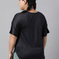MKH Plus Size Relaxed Fit Typography Printed Drop Shoulder Sleeves Dri-Fit Sports T-shirt - Swadesiicart