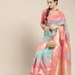 Saree Mall Pink & Blue Floral Dyed Banarasi Saree | Swadesiicart
