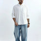 Xkind Men's White Corduroy Regular Fit Shirt | Swadesiicart