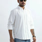 Xkind Men's White Corduroy Regular Fit Shirt | Swadesiicart