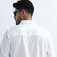 Xkind Men's White Corduroy Regular Fit Shirt | Swadesiicart