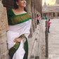 Kalini Checked Woven Design Banarasi Saree | Swadesiicart