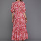 Ahalyaa Women's Traditional wear Ethnic Dress - Red | Swadesiicart